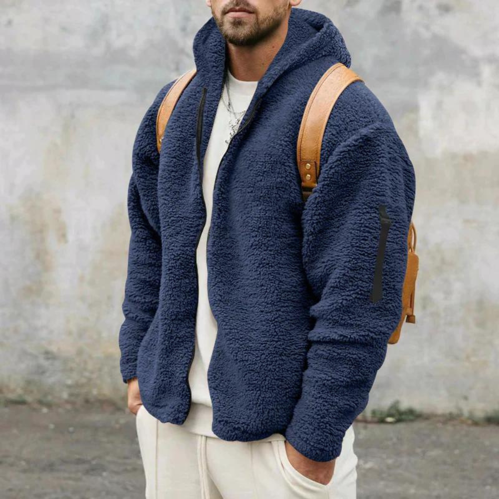 Gray Men's Jacket - shown in use