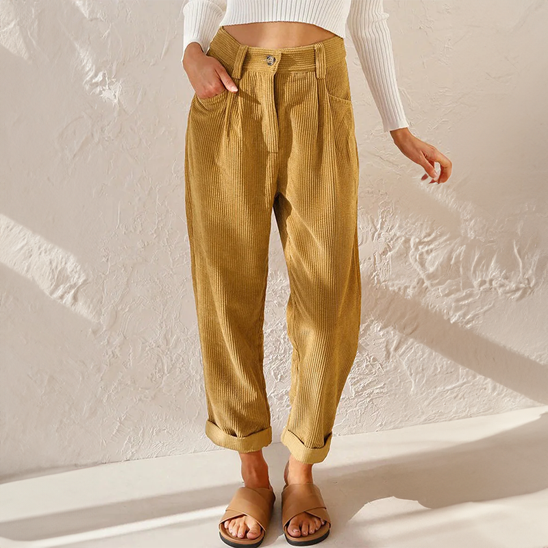 Noor Women's Pleated Trousers - front view