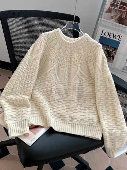 Verity Women's Cable Knit Sweater - back view