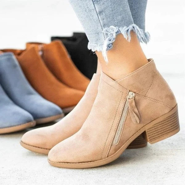 Freya Women's Ankle Boots - fabric and finish detail