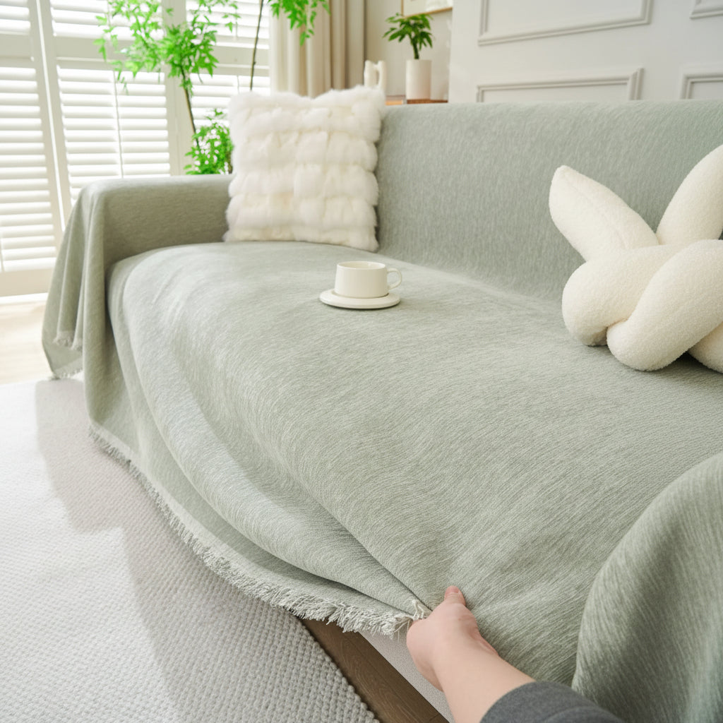 Elegant Collection | Throw Blanket with Soft Cozy Fabric | Sage Green Home Décor for Warmth and Style 2