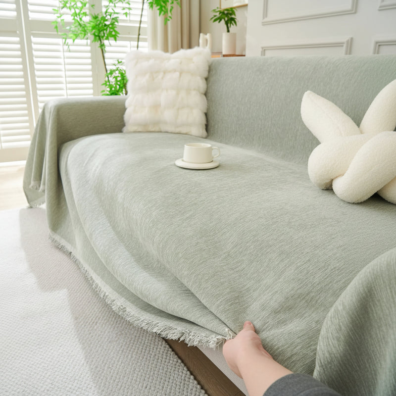 Elegant Collection | Throw Blanket with Soft Cozy Fabric | Sage Green Home Décor for Warmth and Style 2