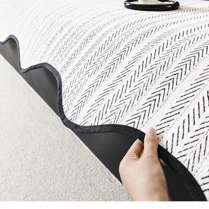 Elegant Herringbone Sofa Cover with Scalloped Edge | Soft Microfiber for Stylish Protection 7