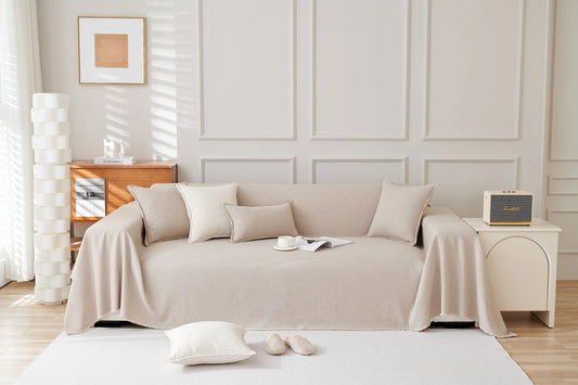 Elegant Milk Tea Throw Blanket with Soft Fabric | Cozy Home Accessory for Comfort 0