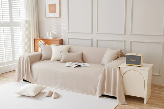 Elegant Milk Tea Throw Blanket with Soft Fabric | Cozy Home Accessory for Comfort 1