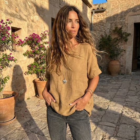 T-Shirt pour Femme Elsie | Mélange de Coton Respirant, Coupe Décontractée