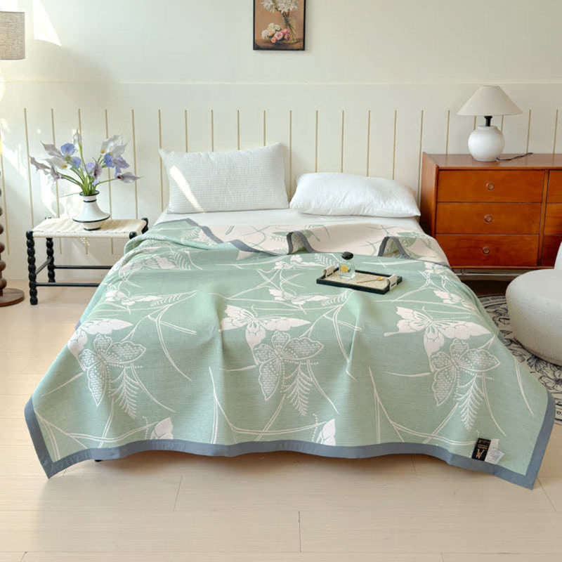 River Elowen Butterfly Cotton Gauze Blanket | Cotton, Gauze Weave