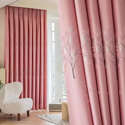 Elysian Leaf Blackout Curtains | Vine Embroidery, Thermal