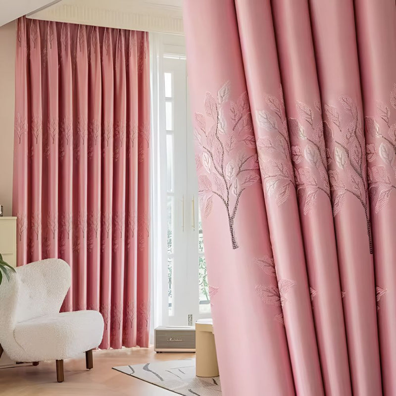 Elysian Leaf Blackout Curtains | Vine Embroidery, Thermal