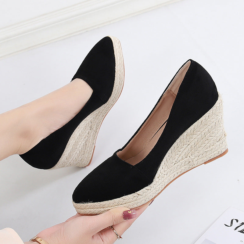Talia Women's Suede Espadrilles | Wedge, Closed Toe