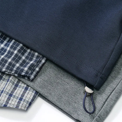 Evelyn Women's Hoodie | Plaid Patchwork, Casual Cotton Blend 4