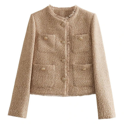 Evelyn Women's Jacket | Classic Tweed, Elegant Button-Down Style 4
