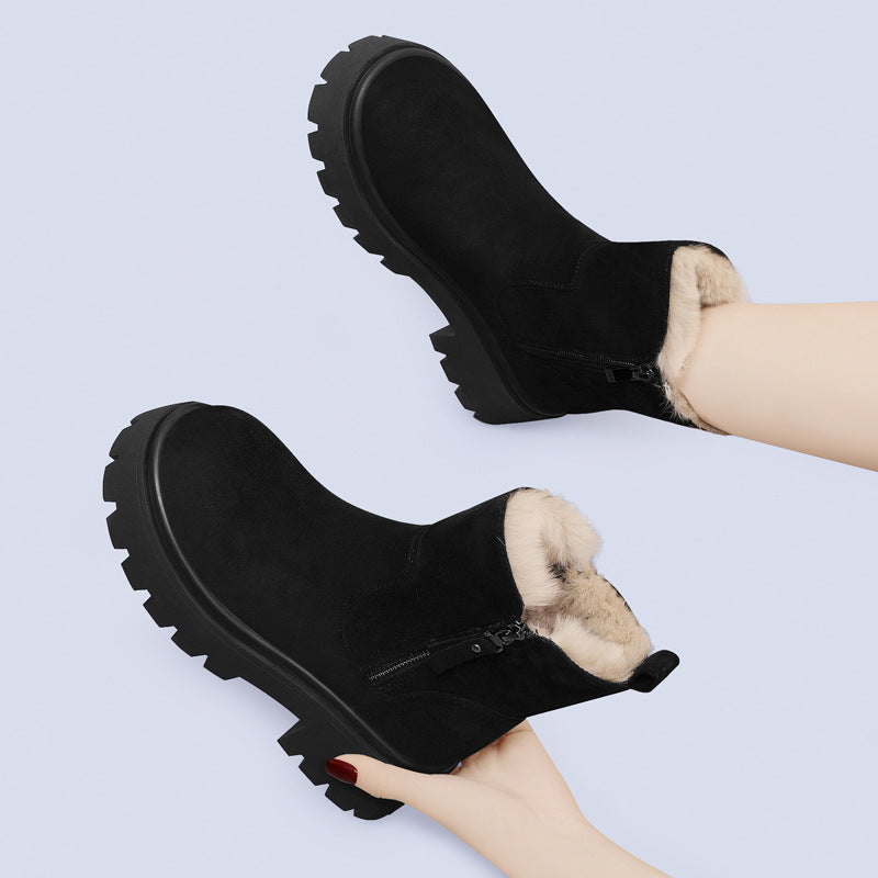 Dahlia Women's Ankle Boots - fabric and finish detail