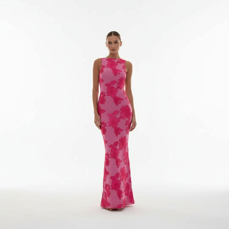 Robe Longue Femme Ziona | Imprimé Floral, Coupe Élégante