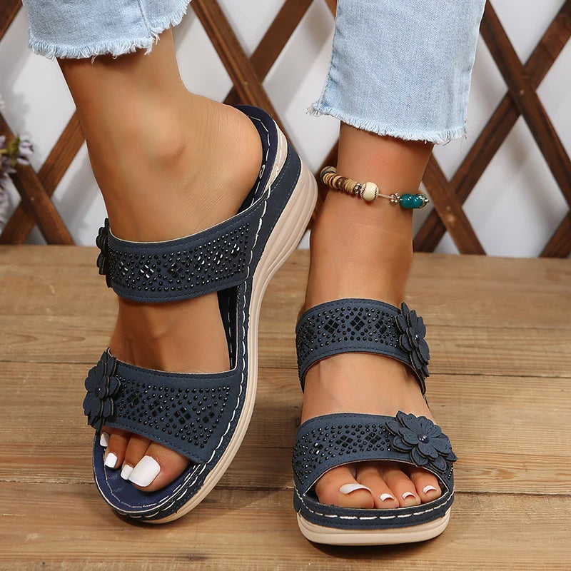 Xanthe Women's Floral Sandals - full-length view