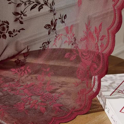 Floral Grace Sheer Curtains | Lace Panel, Rod Pocket