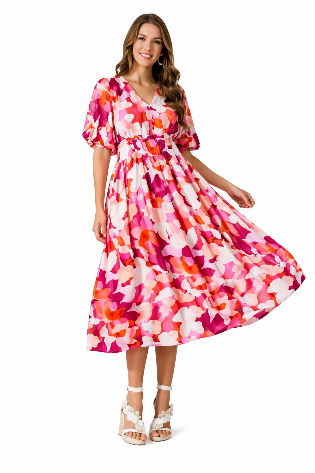 Odette Women's Floral Maxi Dress - flat lay