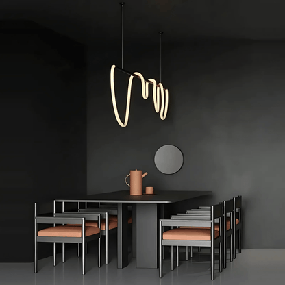FreyaGlow | Elegant Modern Black Chandelier Light for Dining Room 2