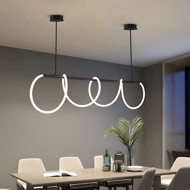 FreyaGlow | Elegant Modern Black Chandelier Light for Dining Room 7