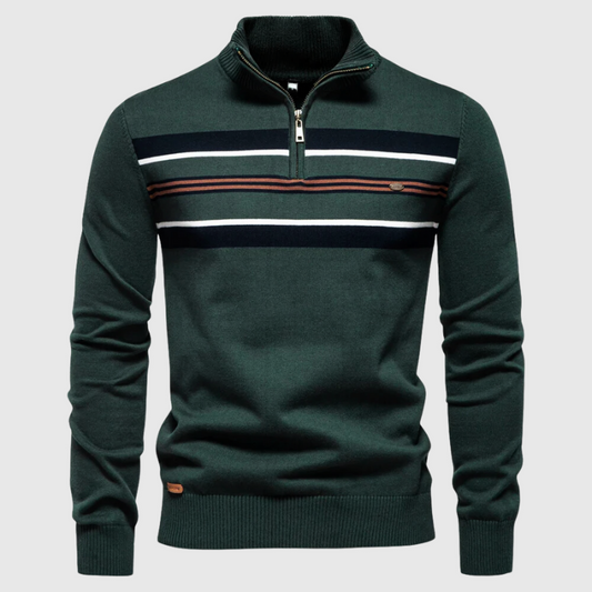 Vance Men's Striped Sweater - front view