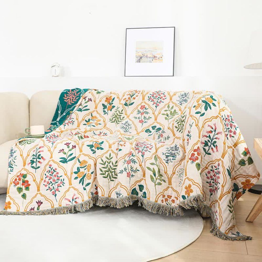Garden Reverie Cotton Blanket