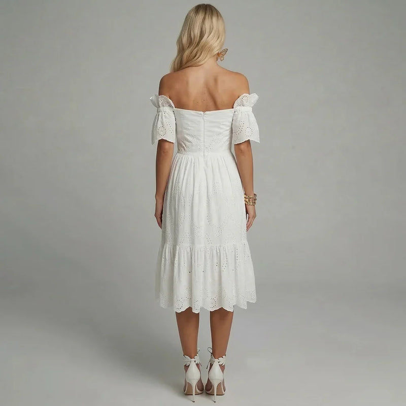 Jolie Women's Midi Dress - fabric and finish detail