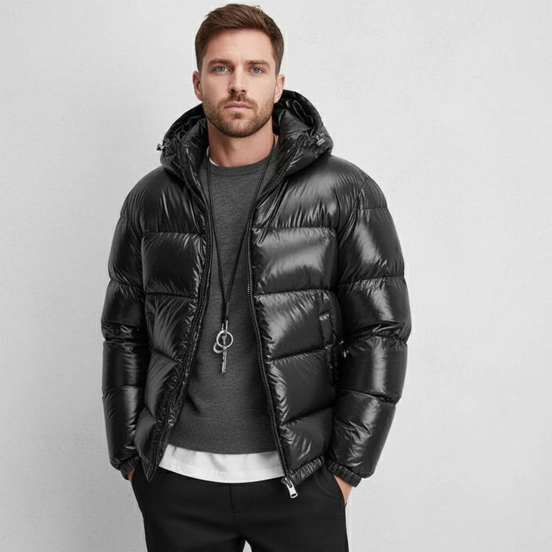 Gideon Men's Puffer Jacket | Black, Green