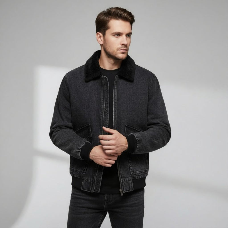 Orson Men's Jacket | Faux Fur, Denim, Fleece