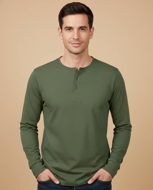 Ambrose Men's Sleeve Henley - front view