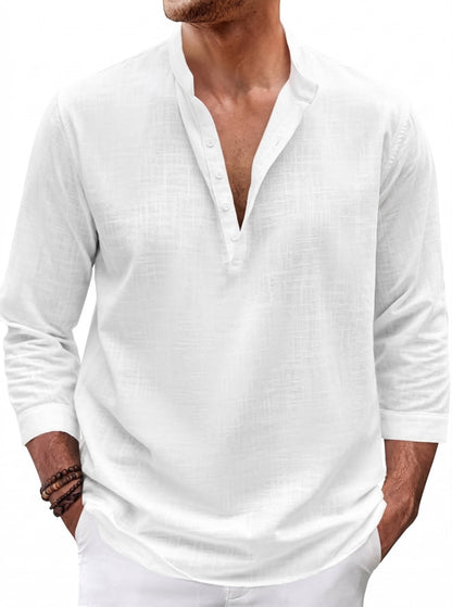 Reuben Men's Linen Shirt - front view