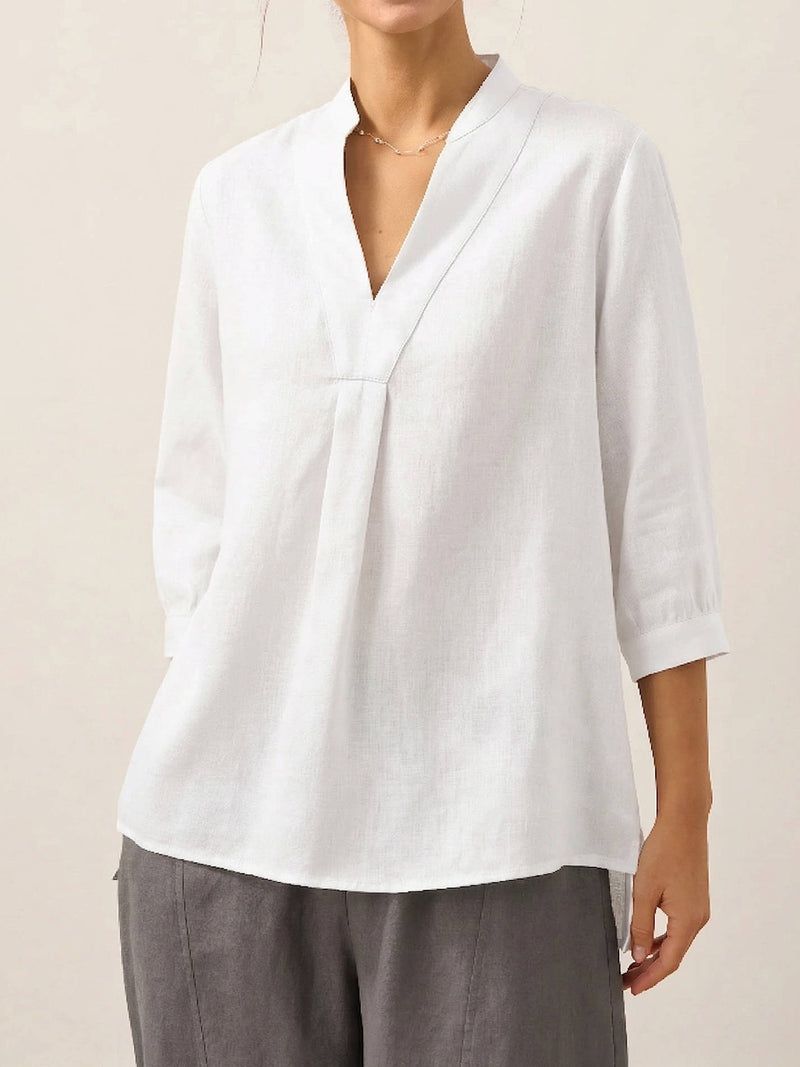Tallulah Women's Linen Dress - shown in use