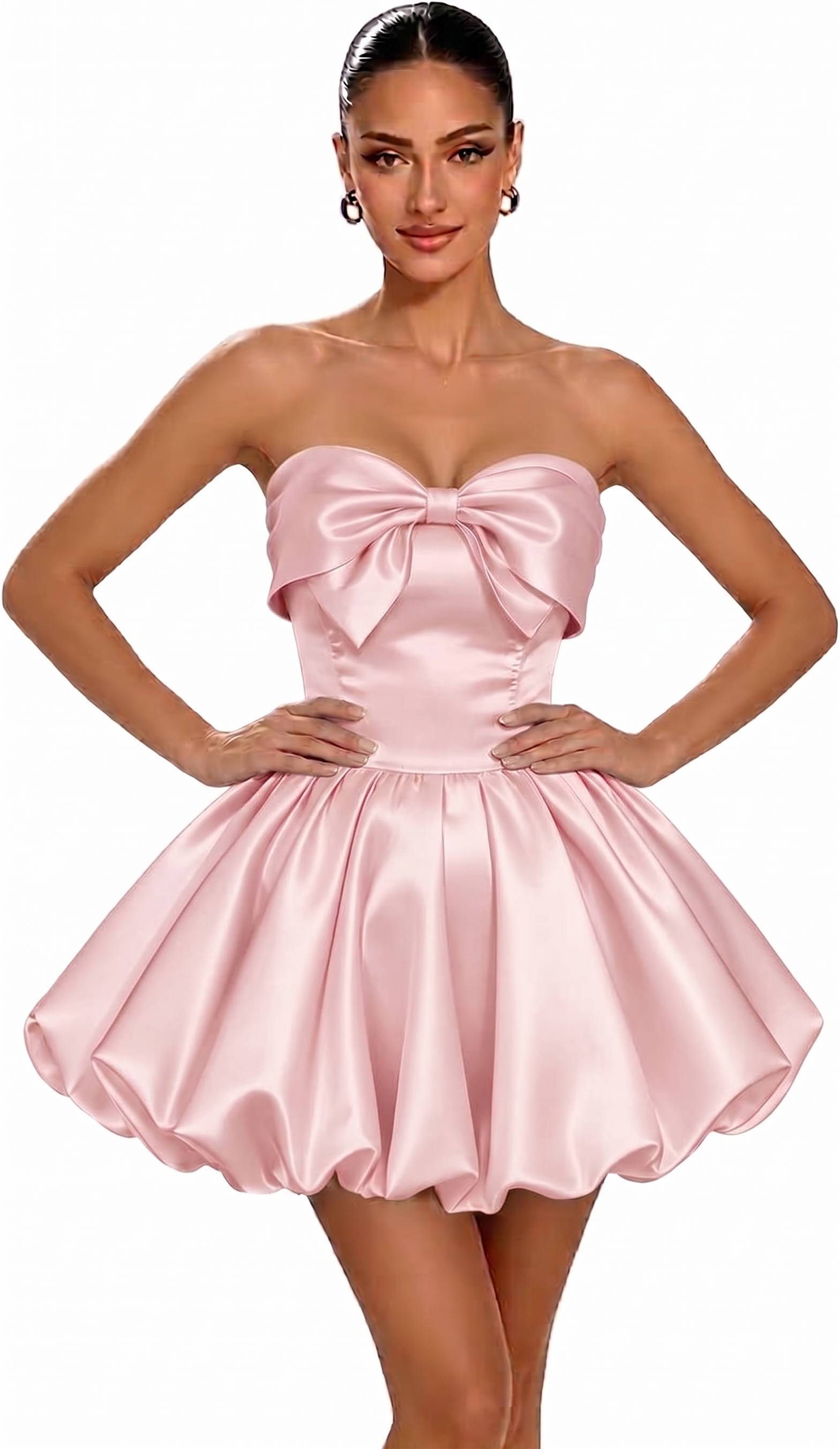 Quinn Women's Satin Dress - front view