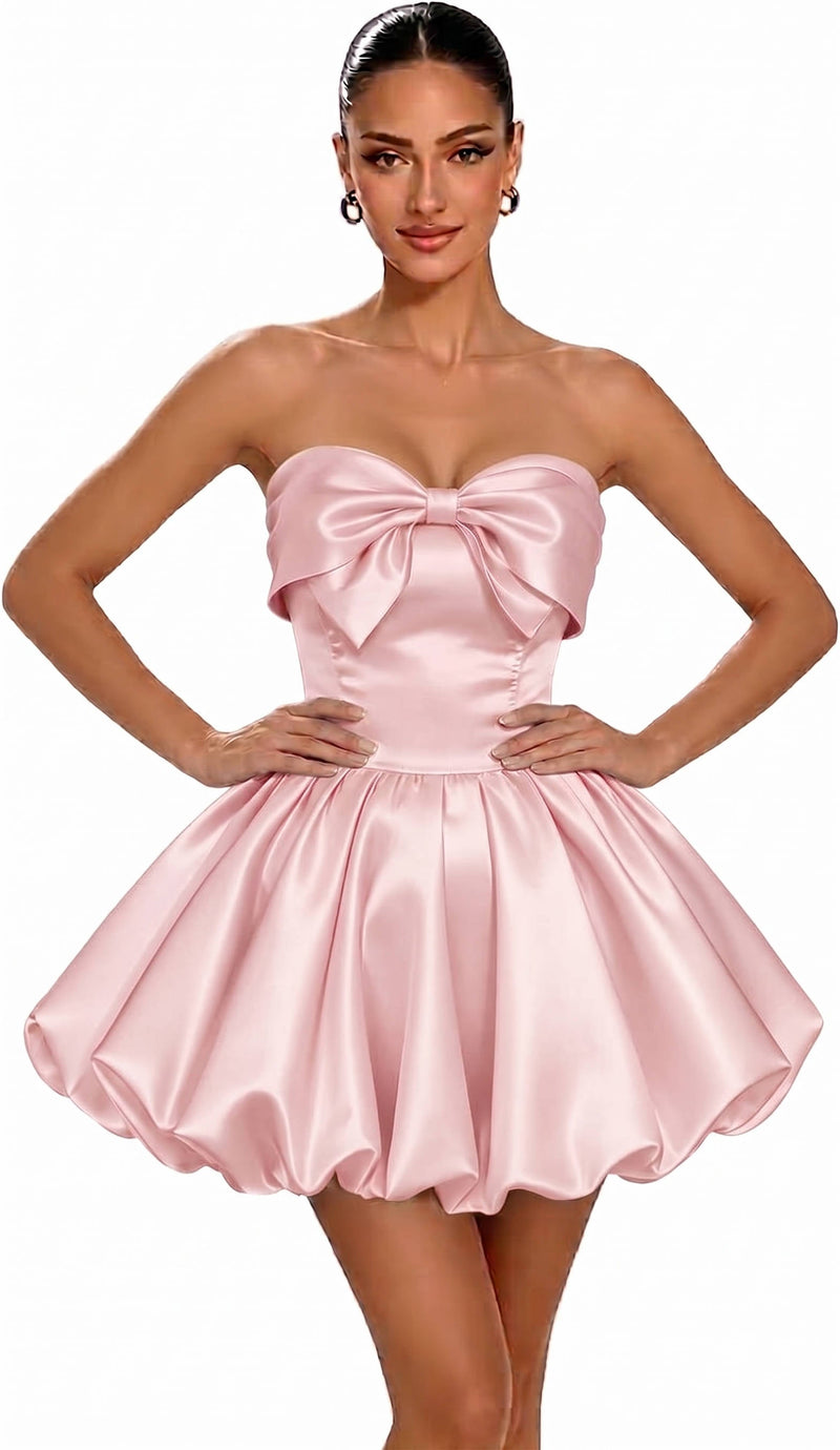 Quinn Women's Satin Dress - front view