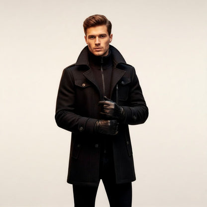 Sawyer Men's Trench Coat - styled view