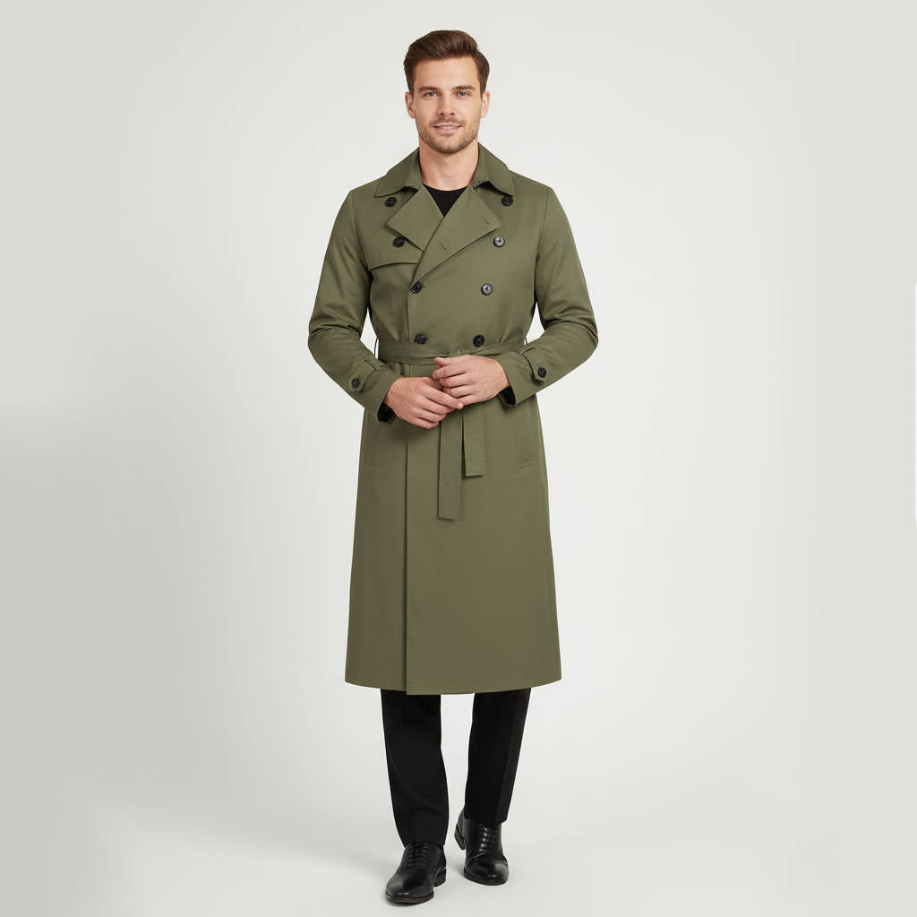 Casper Men's Trench Coat - back view