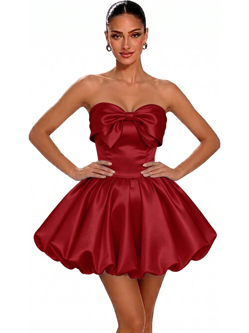 Quinn Women's Satin Dress - back view