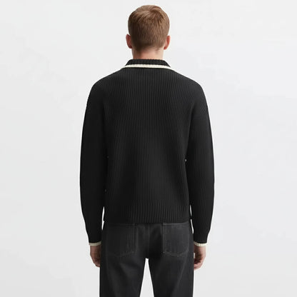 Otis Men's Cardigan - fabric and finish detail