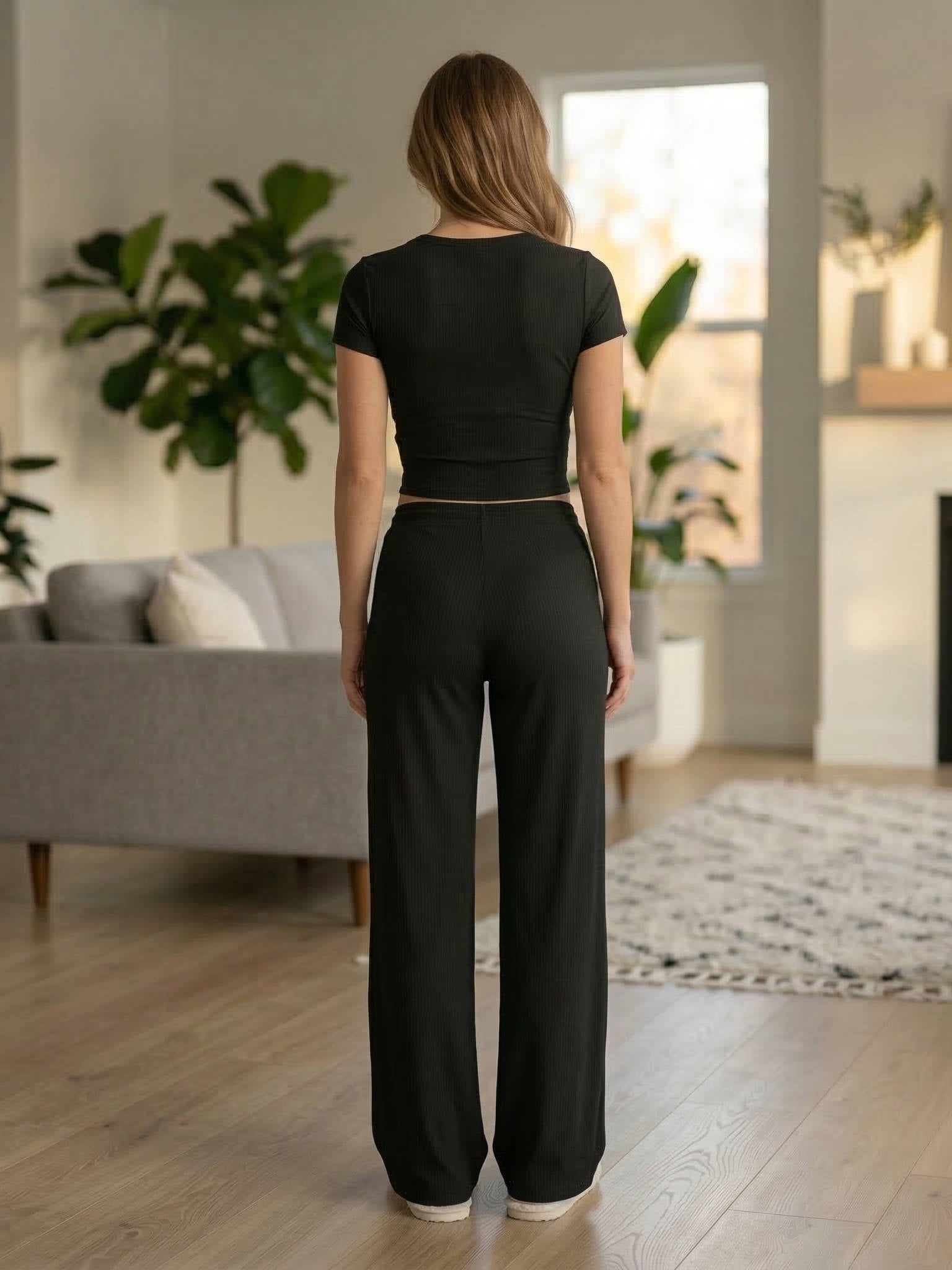 Rowan Women's Wide Leg Trousers - flat lay
