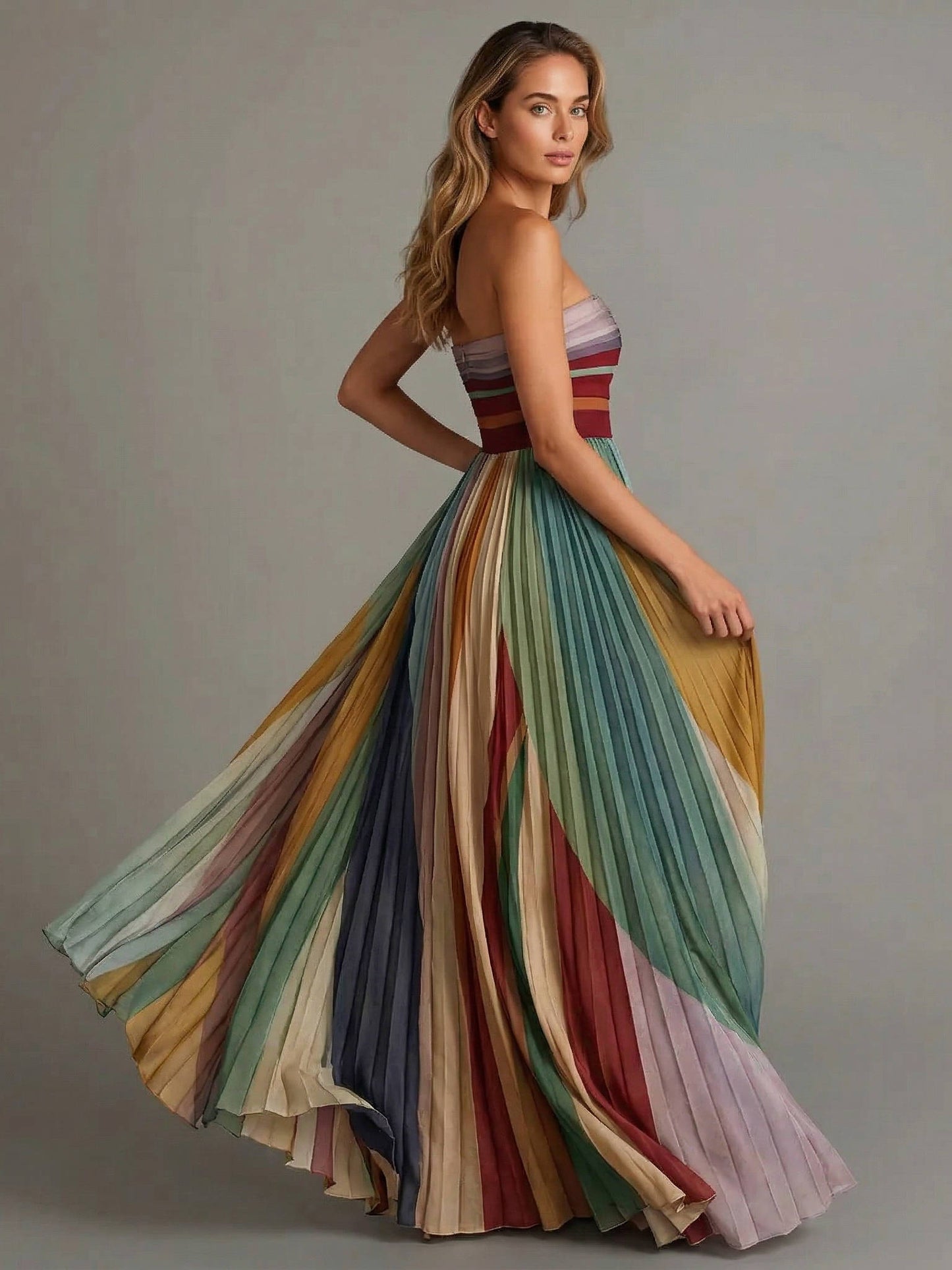 Lila Women's Maxi Dress - fabric and finish detail