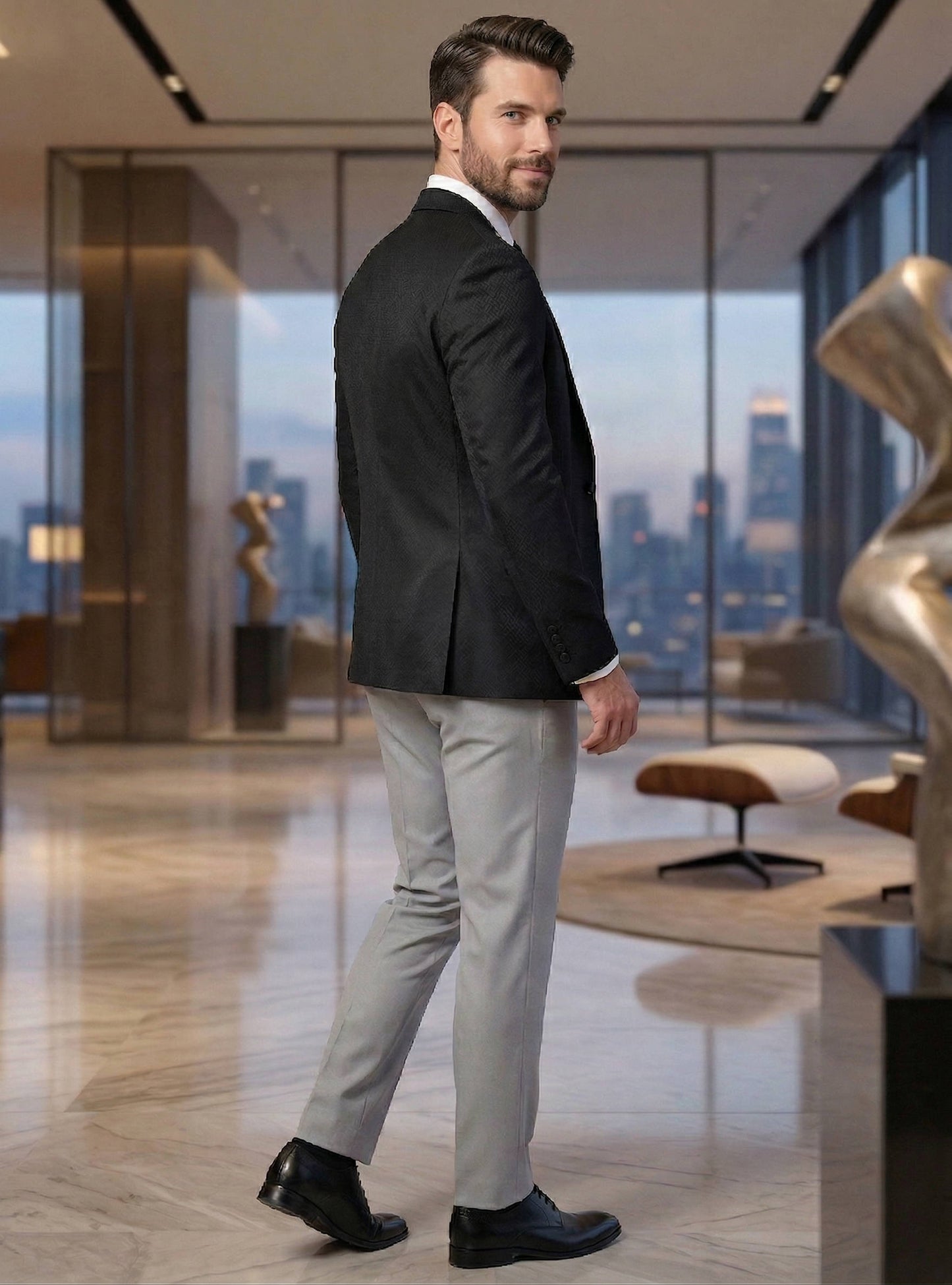 Rhys Men's Blazer - styled view
