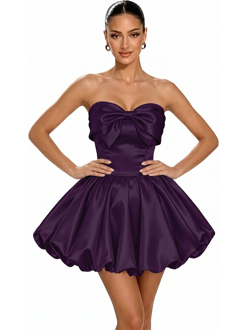 Quinn Women's Satin Dress - shown in use