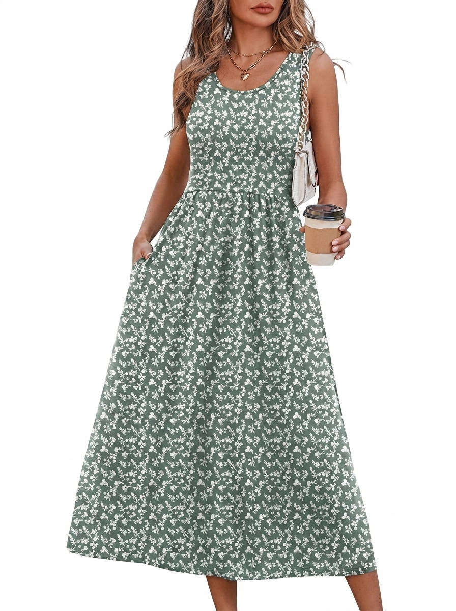 Willa Women's Midi Dress - back view