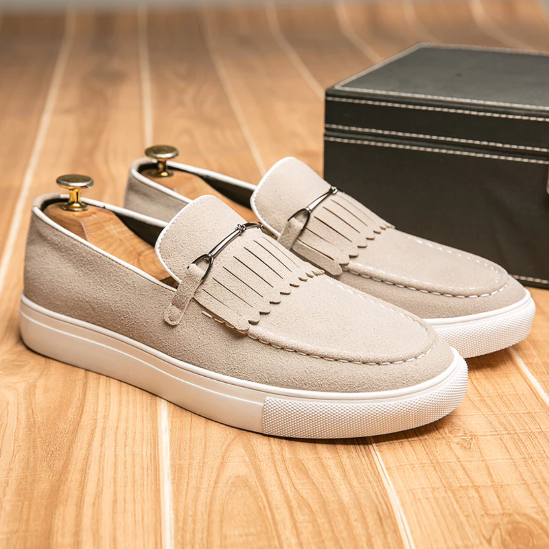 Ezra Men's Suede Loafers - full-length view