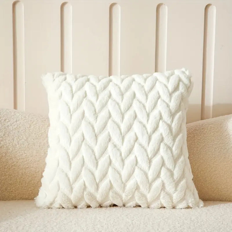 Geo Leaves Embroidered Cushion Cover | Embroidered, Geometric