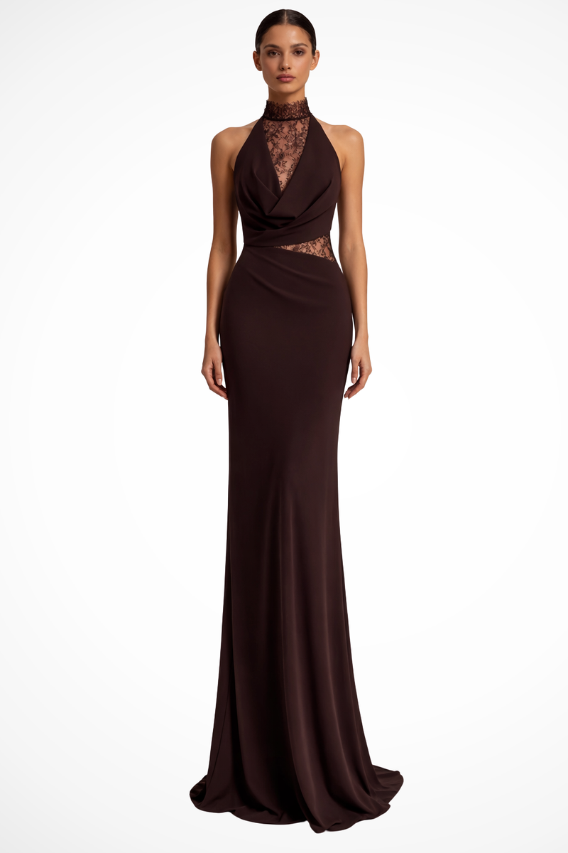 Eloise Women's Maxi Dress | Halter, Lace, Halter Neck