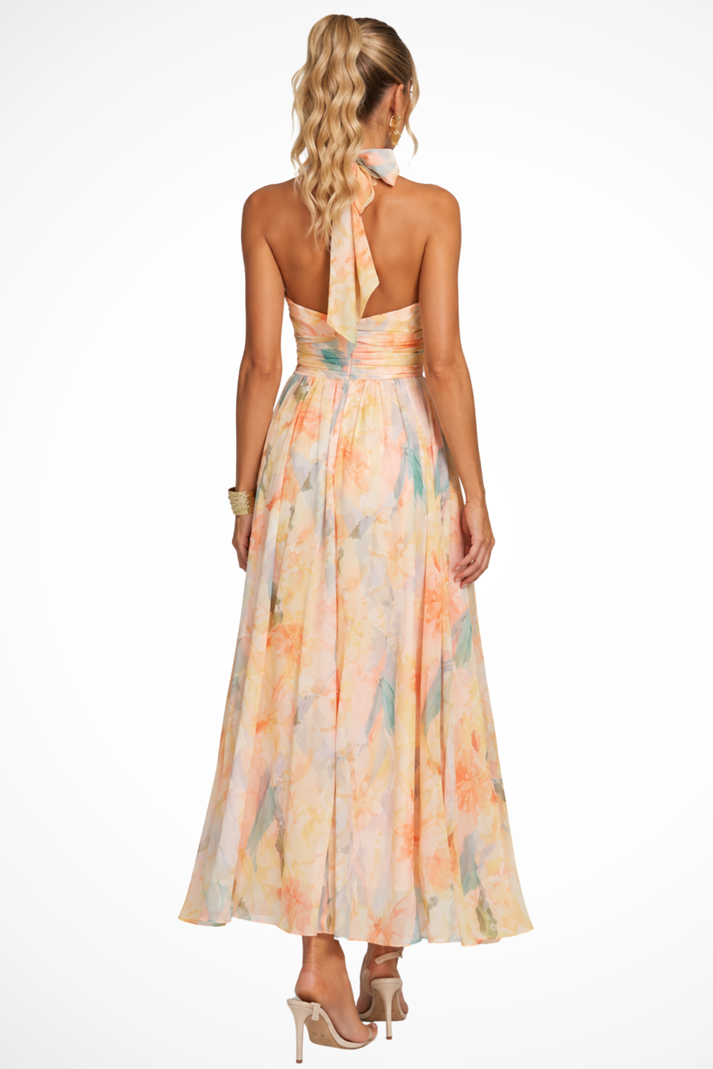 Sable Women's Floral Maxi Dress - back view