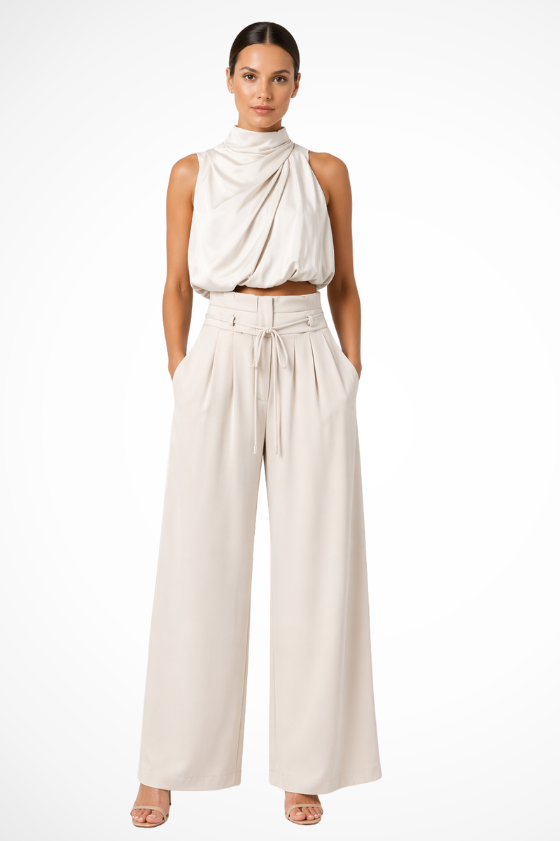 Rhea Women's Wide Leg Trousers | Halter, Halter Neck