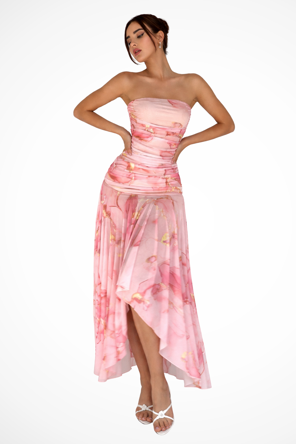 Iris Women's Floral Maxi Dress - front view