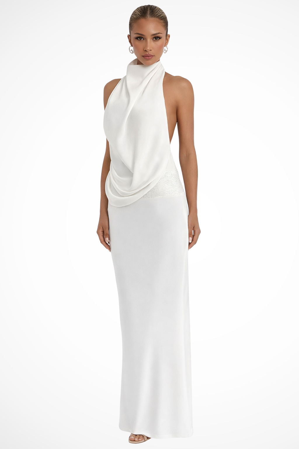 Rowan Women's Satin Maxi Dress - front view