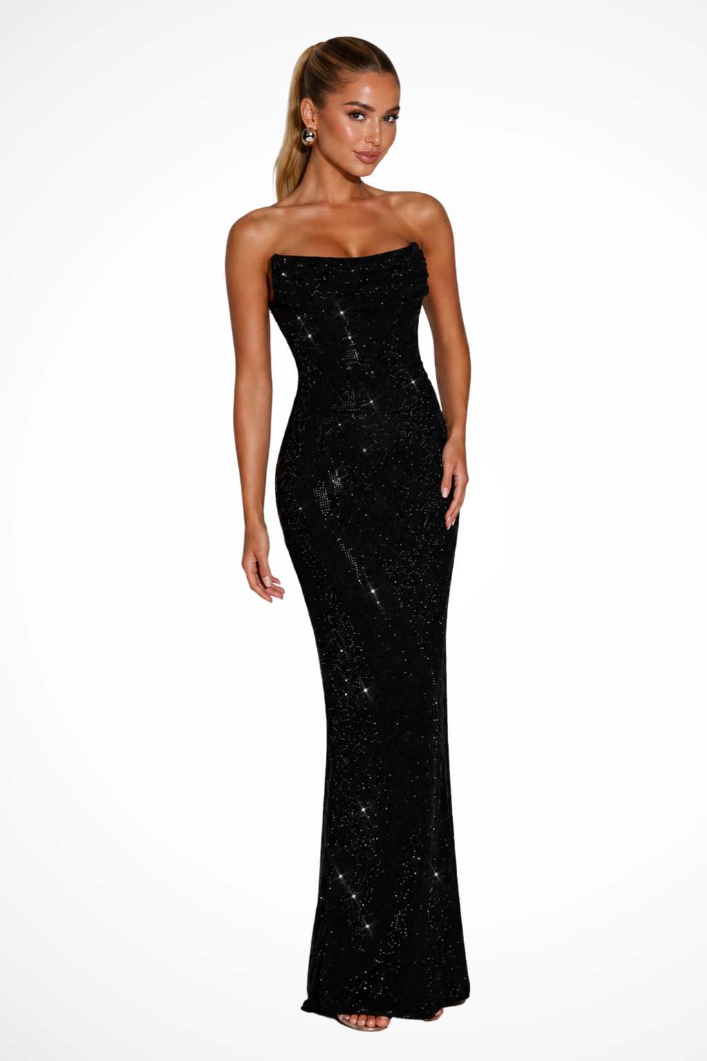 Mira Women's Maxi Dress - fabric and finish detail